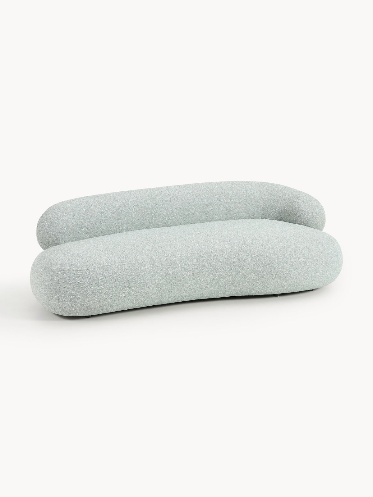 Alba Bouclé Sofa (3-seater) — Light Grey