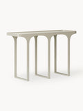 Bella Console Table in Travertine Look — Light Grey