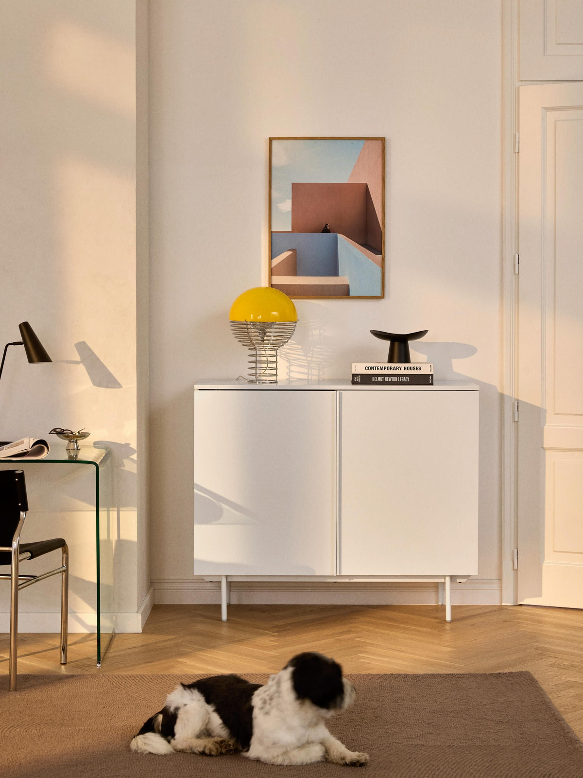 Elona Wood-Highboard — Off-White