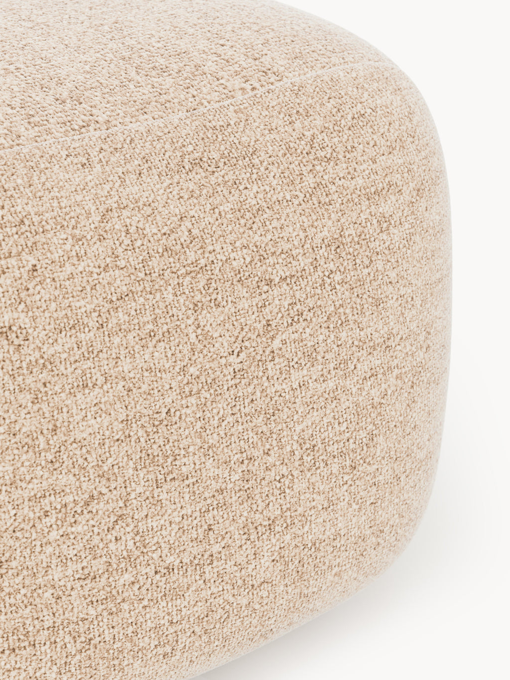 Wolke Oval Bouclé Sofa Ottoman — Sand