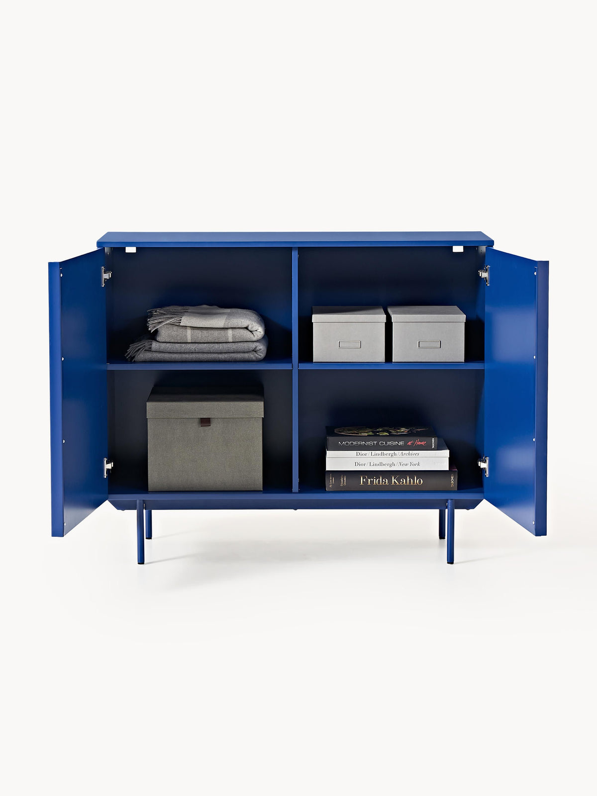Elona Wood-Highboard — Blue