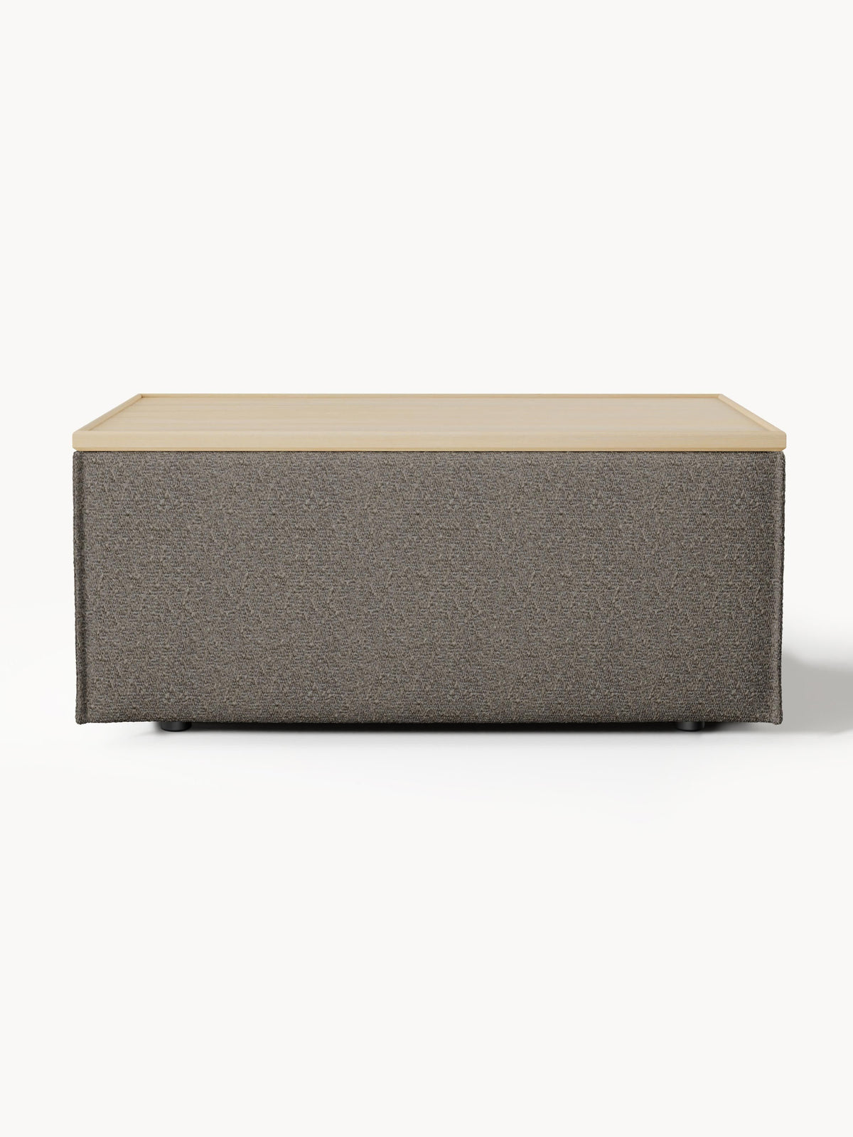 Lennon Sofa Ottoman in Bouclé with Storage — Slate Grey