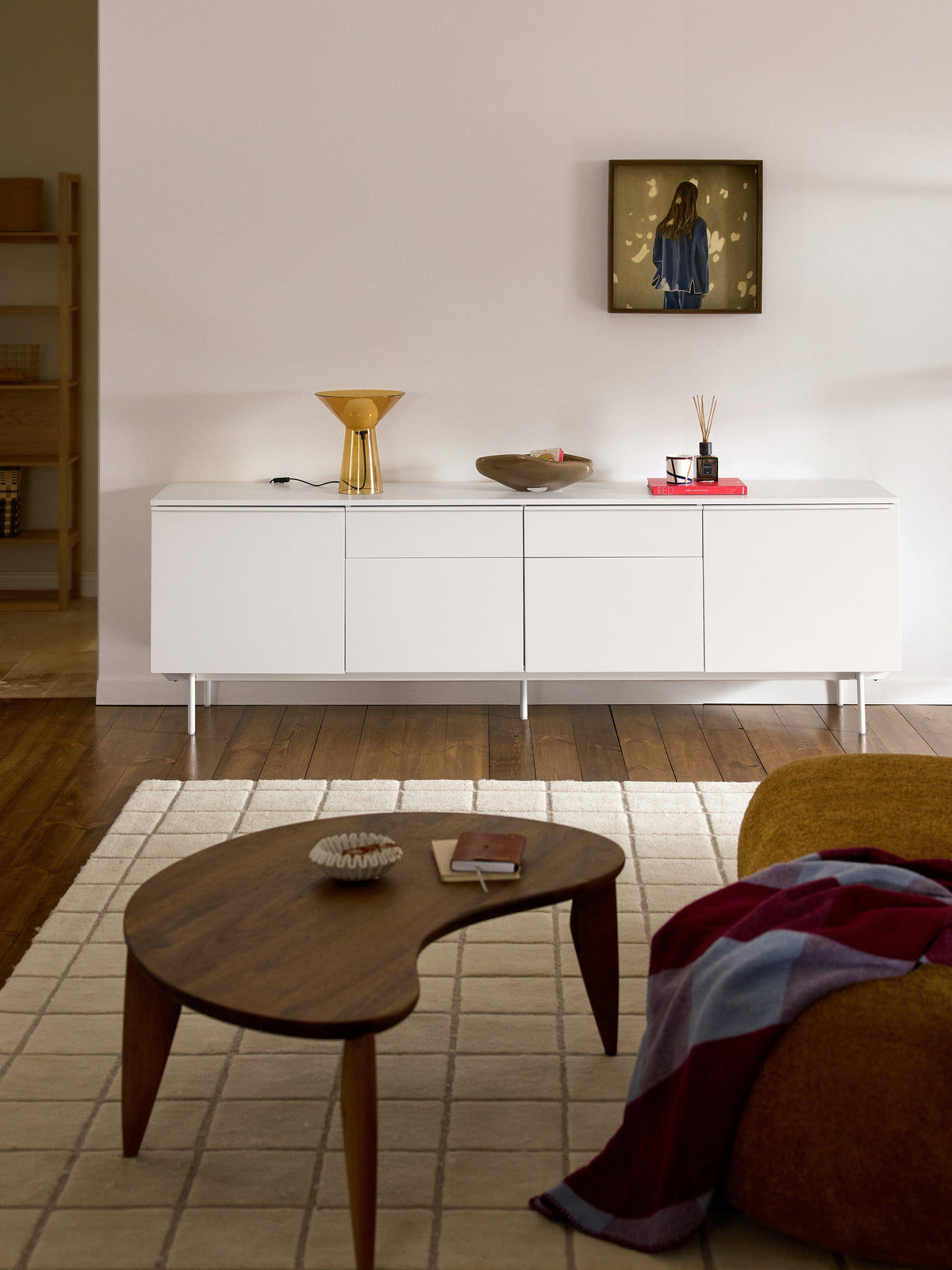 Elona Large Wooden Sideboard — Off-White