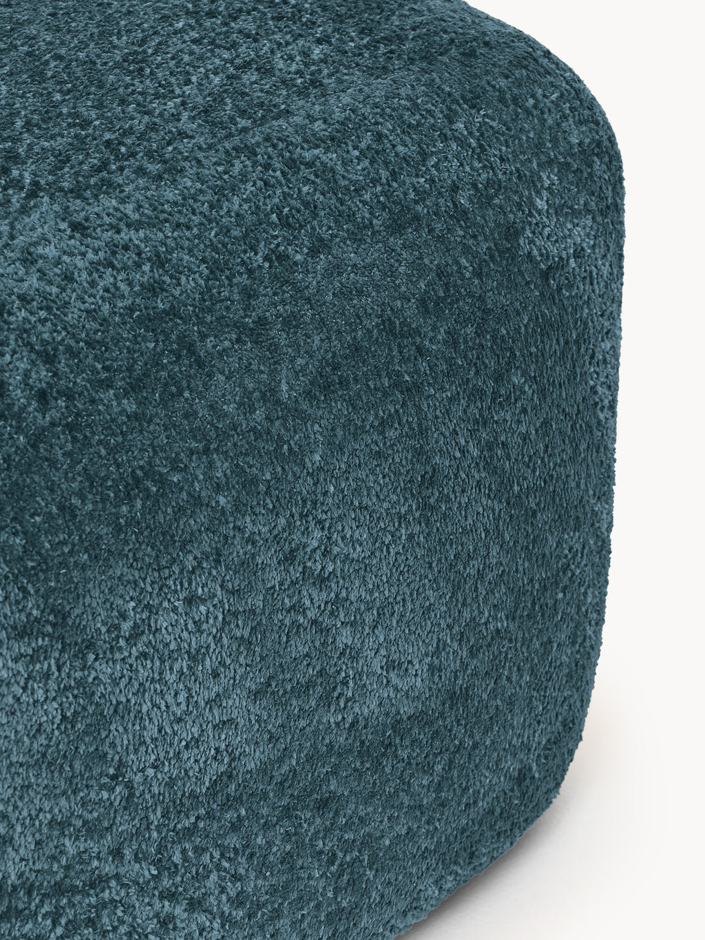 Wolke Large Ottoman in Teddy Bouclé — Teal
