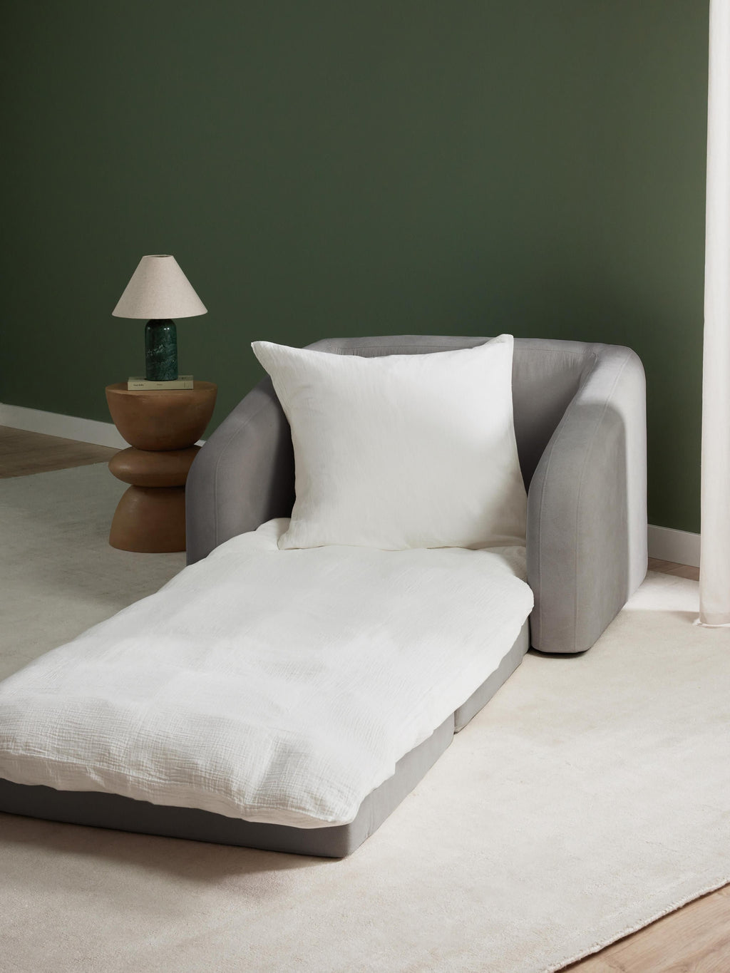Eliot Sleeper Chair — Taupe