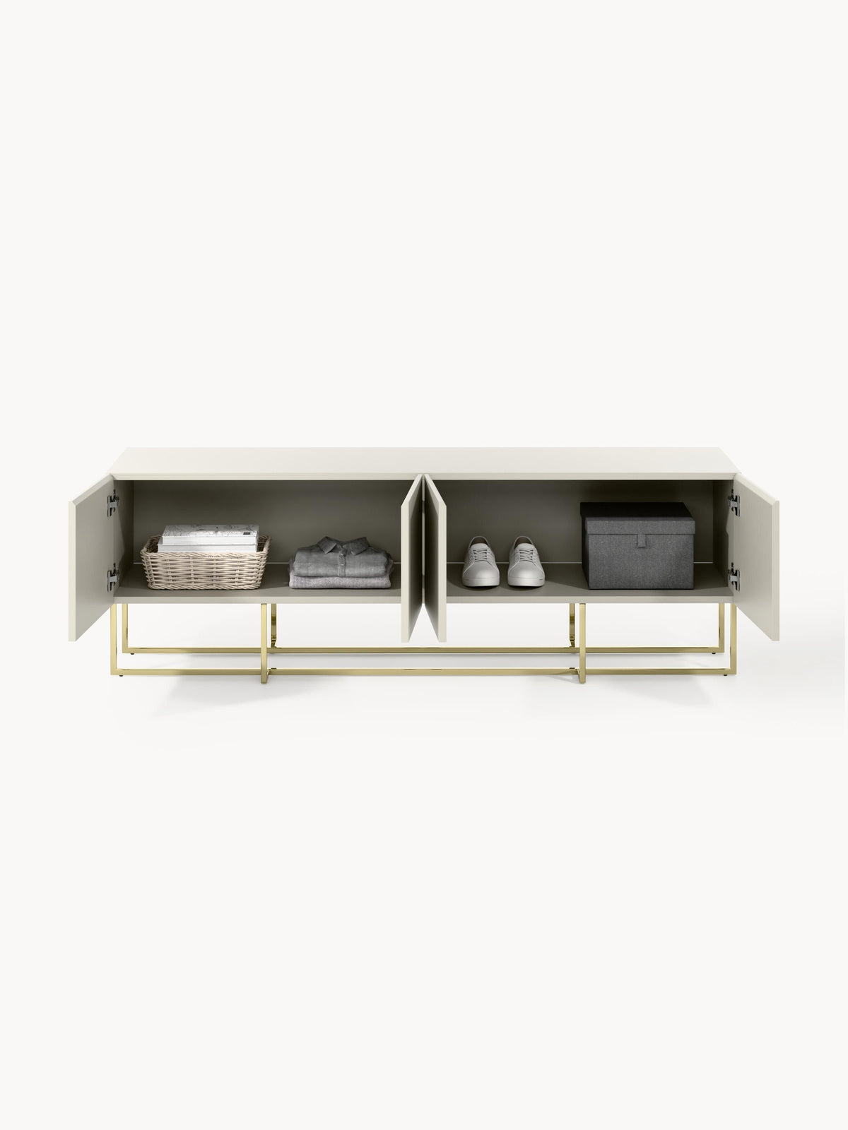 Joe Wood-TV-Lowboard — Light Grey