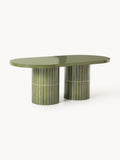 Saya Oval Garden Dining Table, 200 x 100 cm — Olive