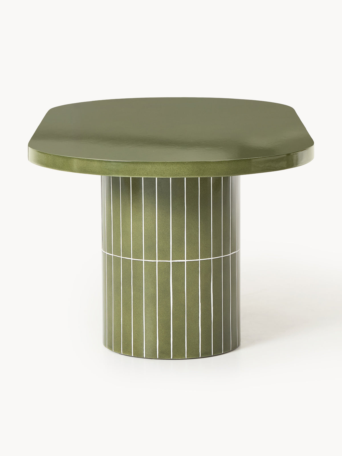 Saya Oval Garden Dining Table, 200 x 100 cm — Olive