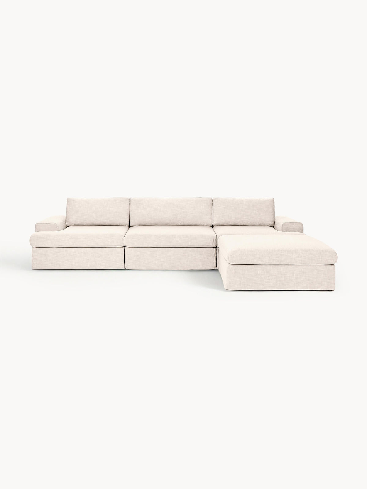 Russell Modular Sofa (4-seater) with Ottoman (left/right) — Ivory