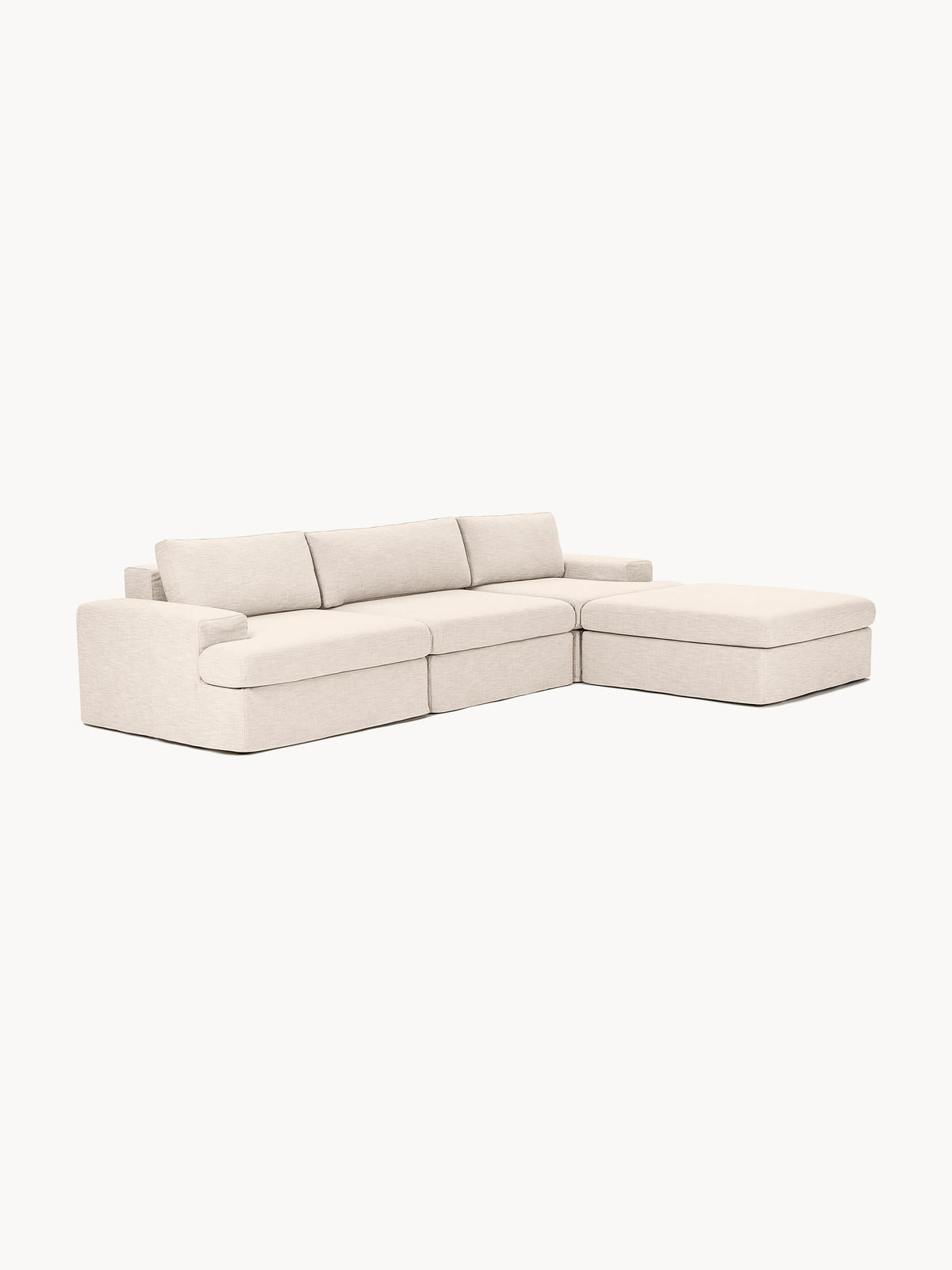 Russell Modular Sofa (4-seater) with Ottoman (left/right) — Ivory