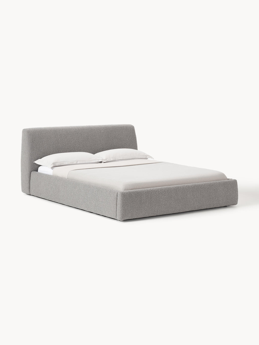 Cloud Bouclé Upholstered Bed — Oatmeal