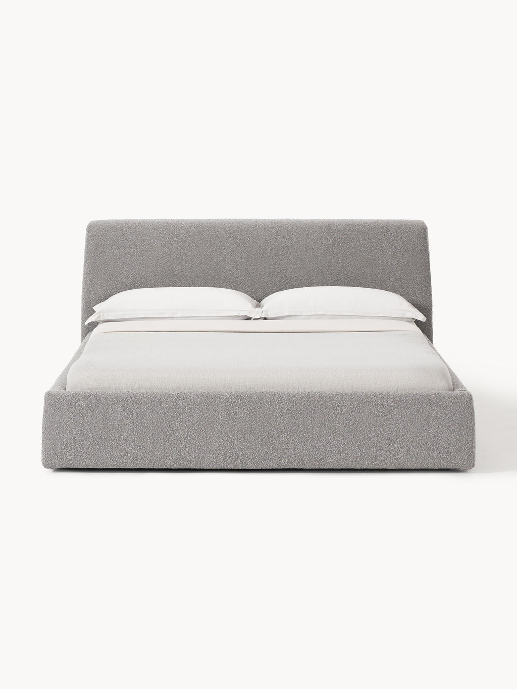 Cloud Bouclé Upholstered Bed — Oatmeal