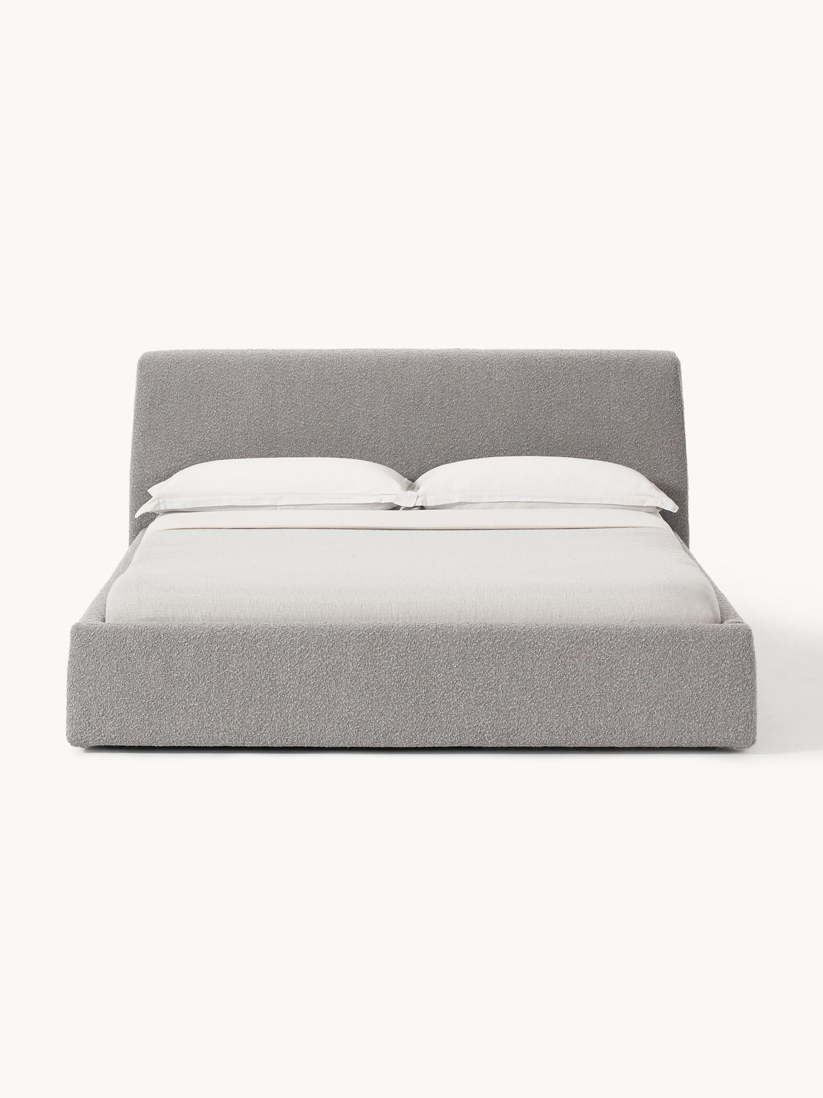 Cloud Bouclé Upholstered Bed — Oatmeal