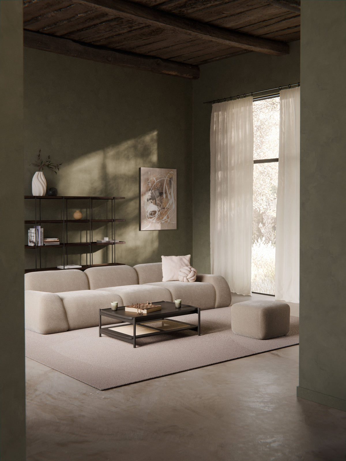 Wolke Modular Sofa (4-seater) — Sand Beige