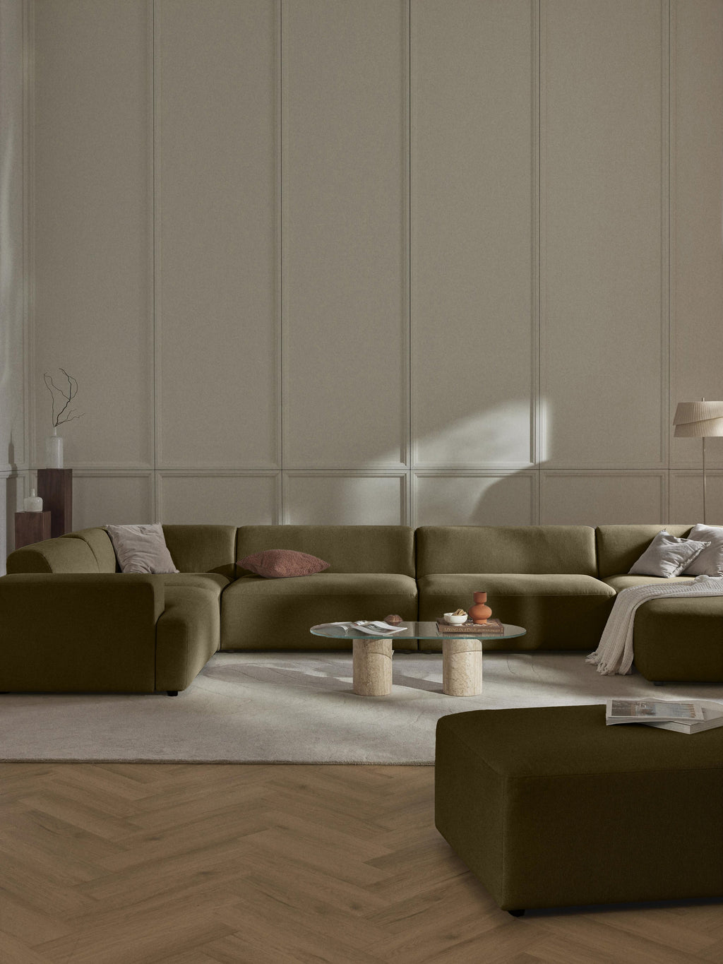 Melva XL Sofa — Olive