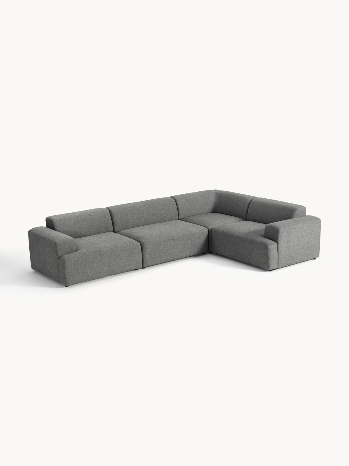 Melva Large Corner Sofa (4-seater) — Slate Grey