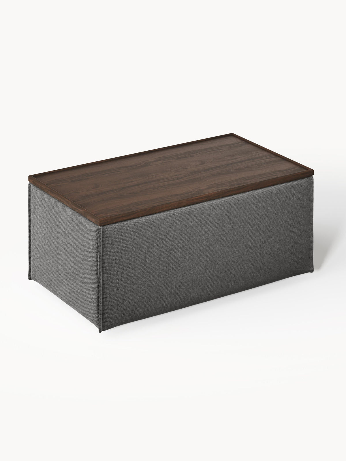 Lennon Sofa Ottoman with Storage — Graphite Grey