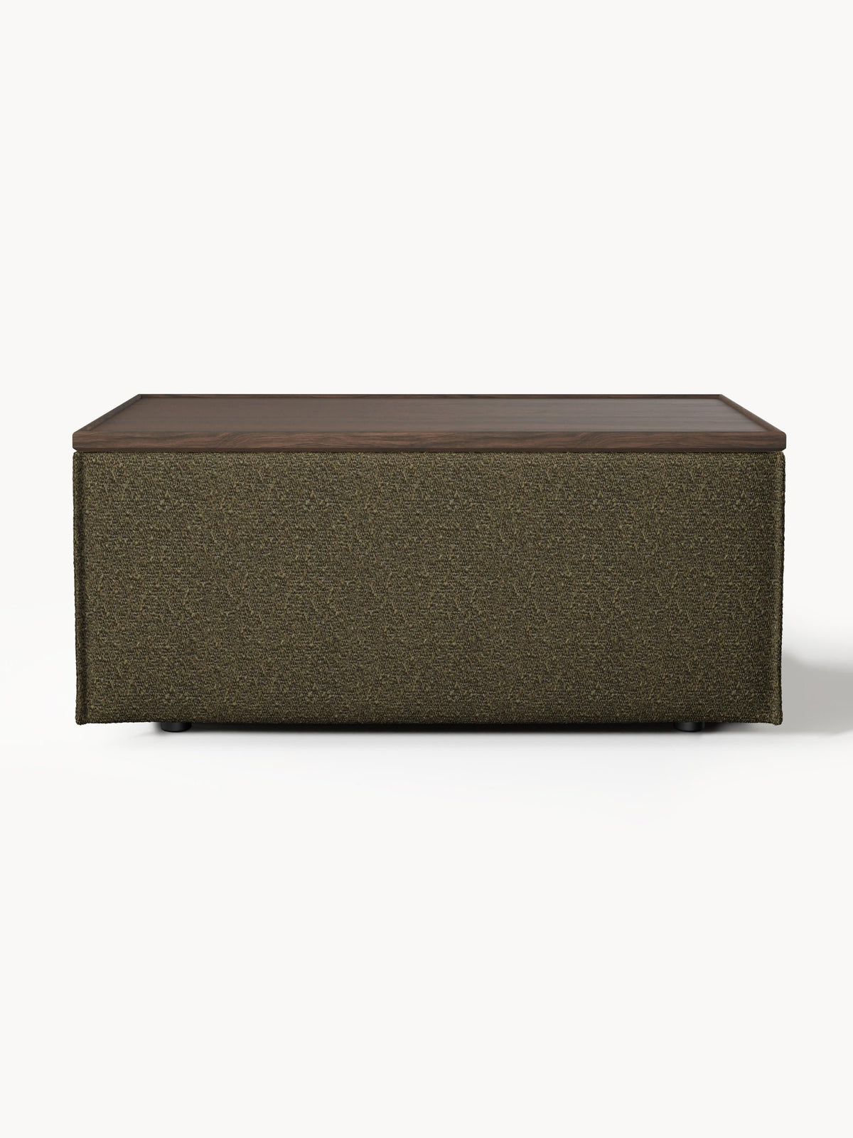 Lennon Sofa Ottoman in Bouclé with Storage — Brown