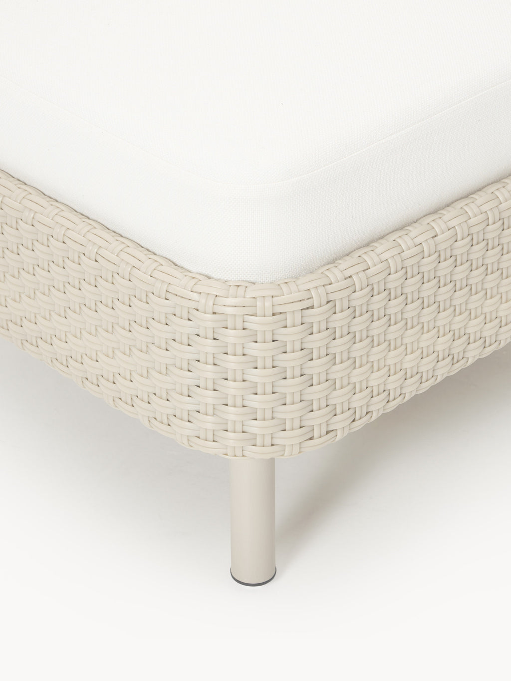 Hani Garden Sofa Ottoman with Protective Cover — Off-White