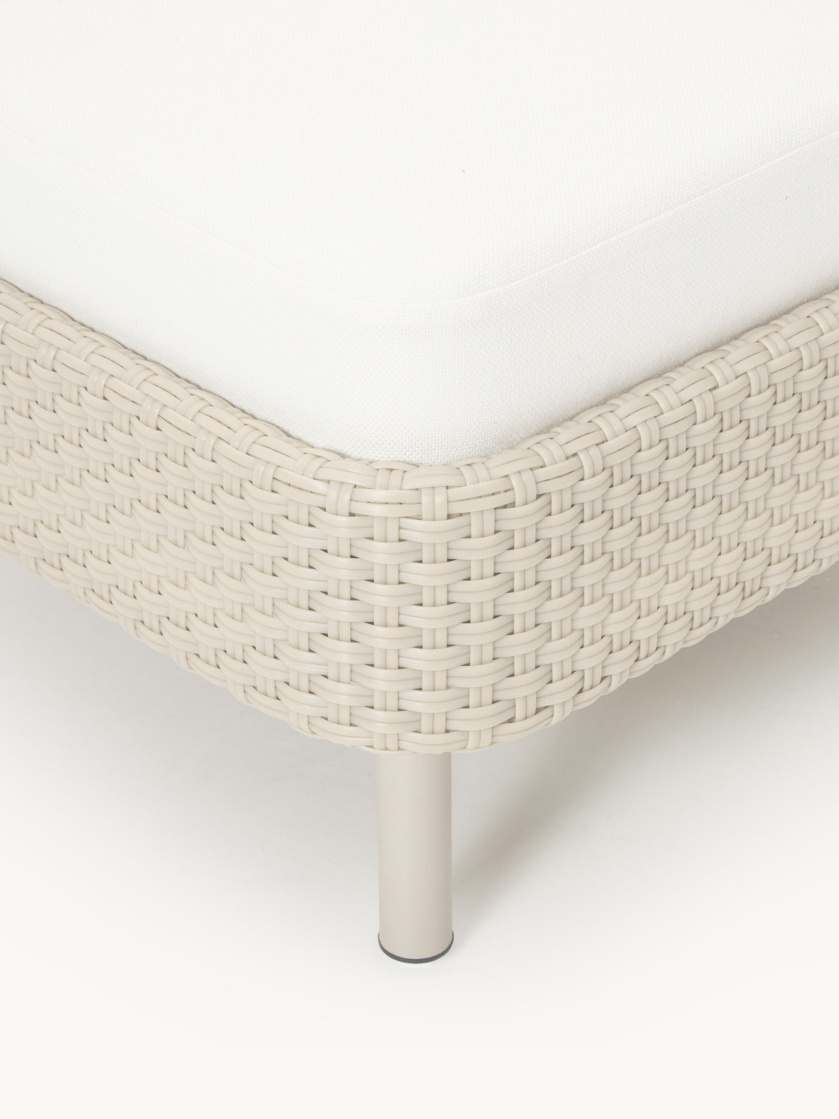 Hani Garden Sofa Ottoman with Protective Cover — Off-White