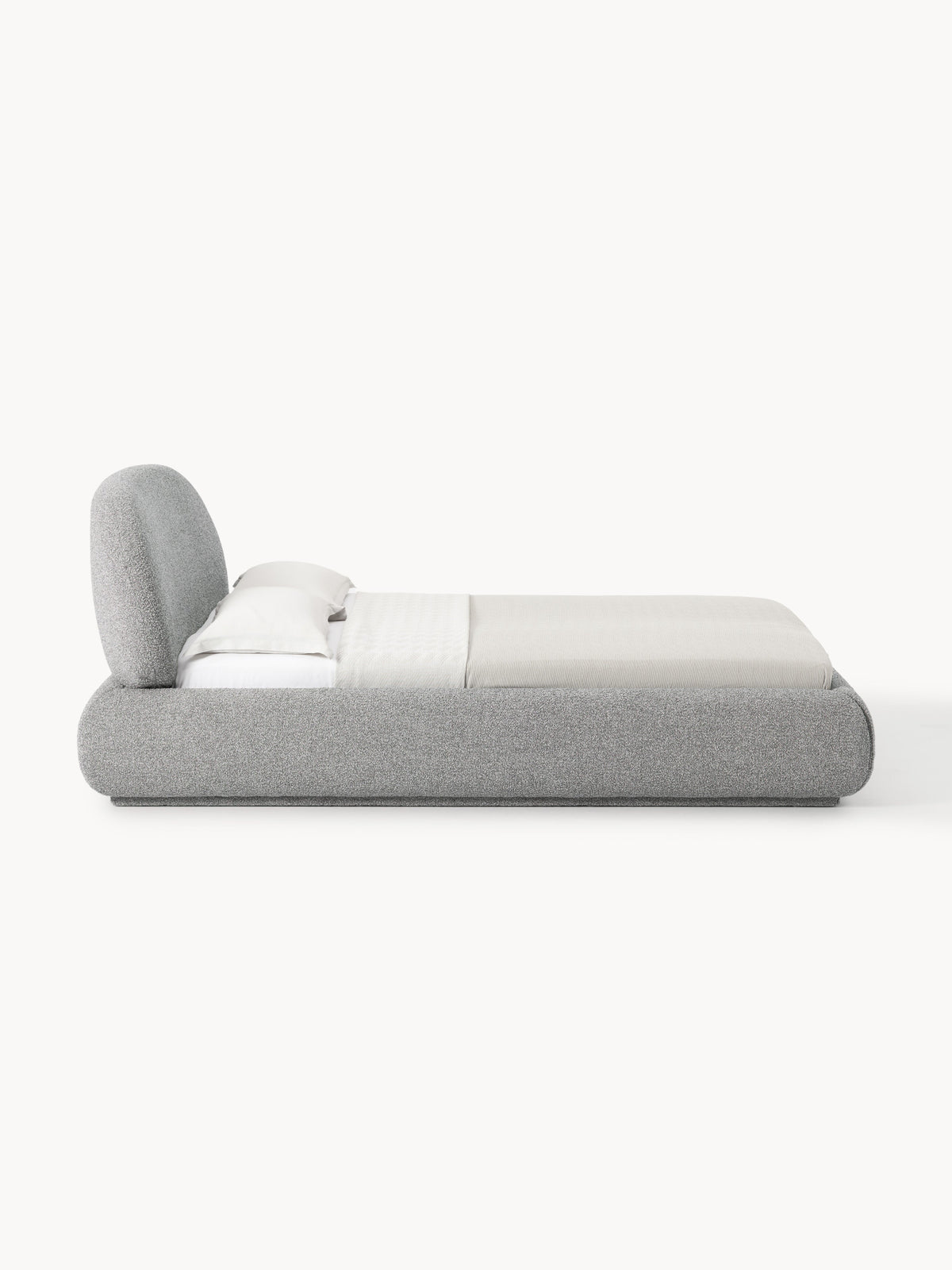 Alba Bouclé Upholstered Bed — Lilac