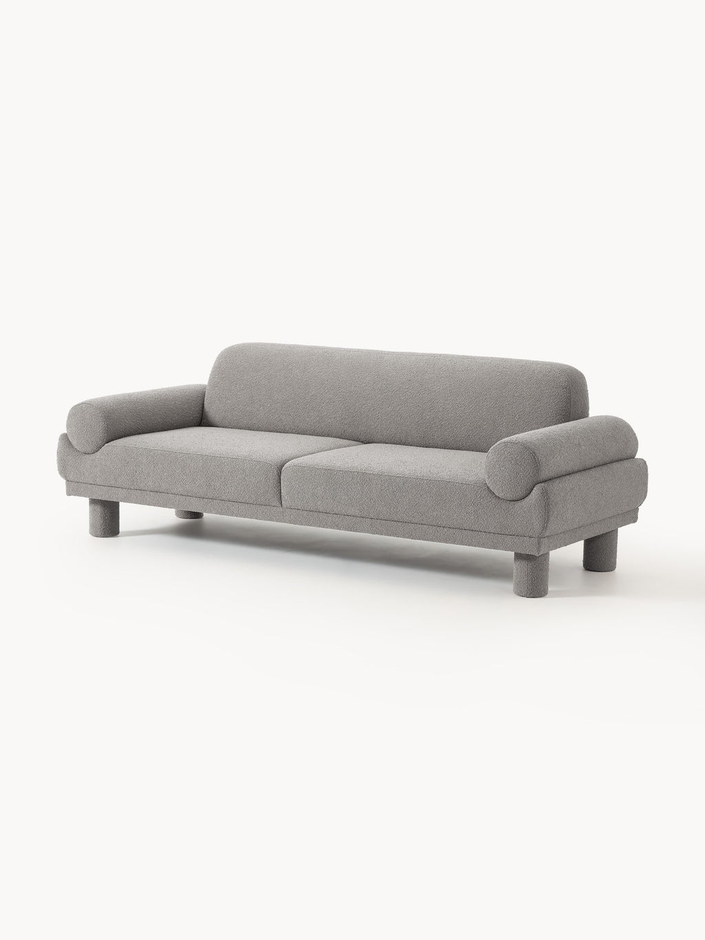 Lilo Bouclé Sofa (3-seater) — Grey