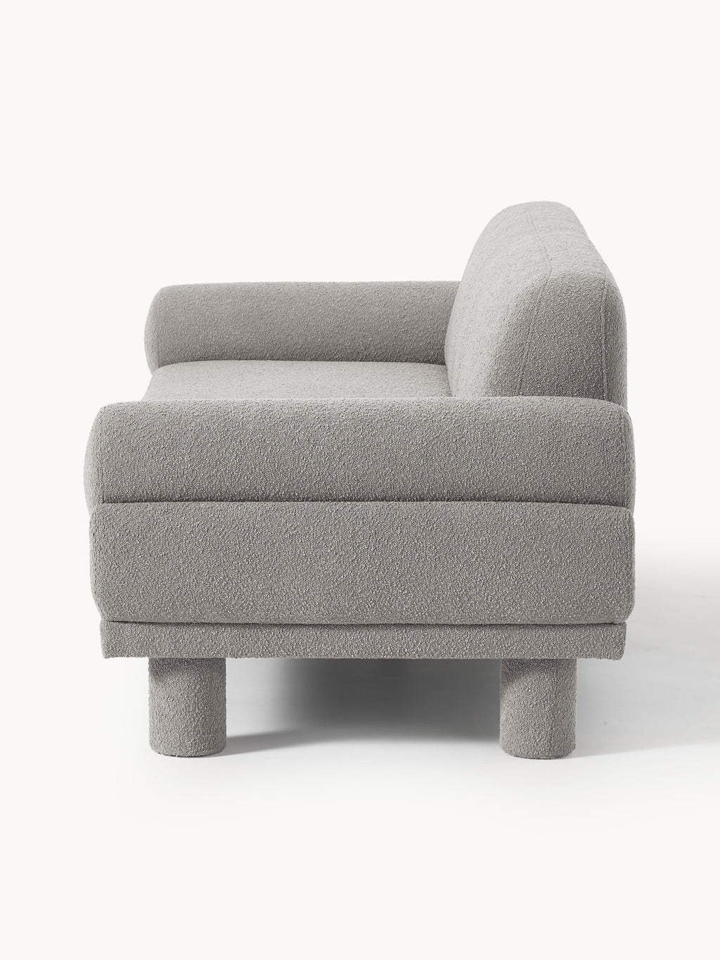 Lilo Bouclé Sofa (3-seater) — Grey