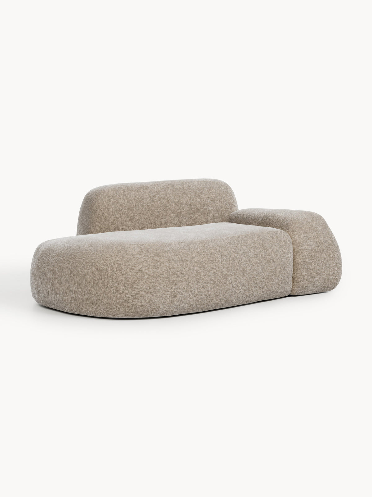 Wolke Sofa (2-seater) with Chaise Longue — Oatmeal