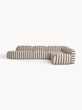 Wolke Modular Striped XL Corner Sofa with Chaise Longue — Sage