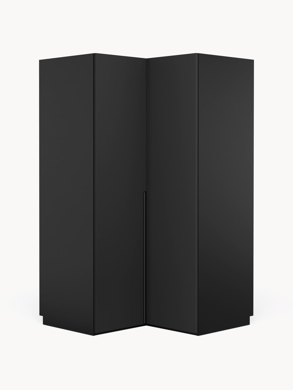 Leon Modular Corner Wardrobe, 115 cm Width, in various sizes — Black