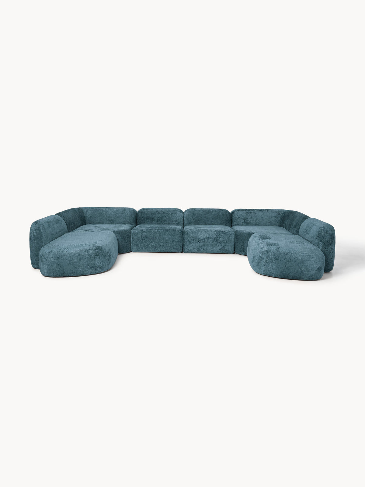 Wolke XL Modular Teddy Bouclé Sofa — Teal