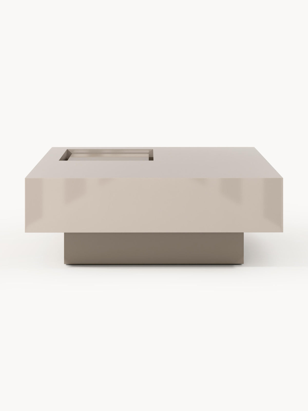 Alessa Coffee Table with Storage, B 90 cm — Oatmeal