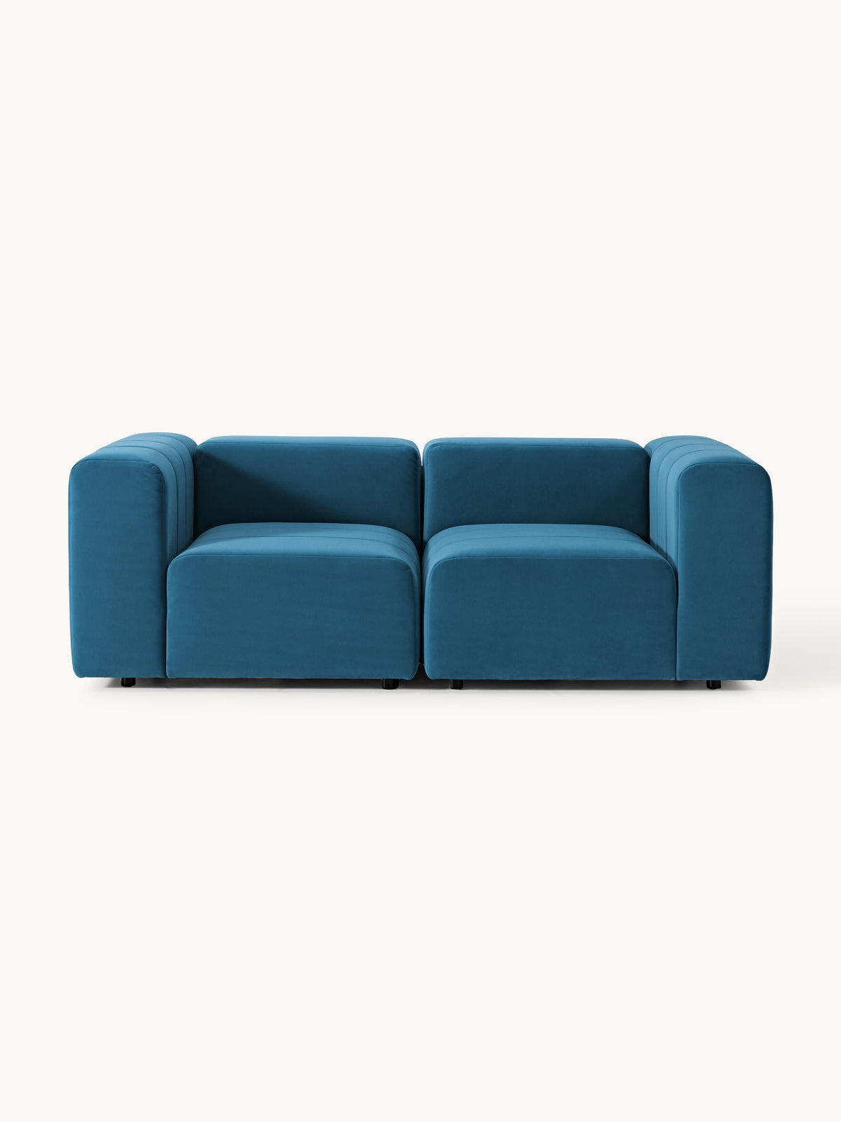 Lena Modular Velvet-Sofa (3-seater) — Petrol