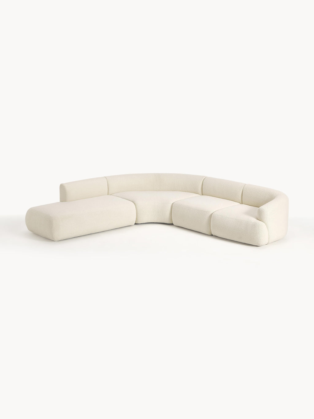 Sofia Modular Teddy-Corner Sofa (4-seater) — Off-White
