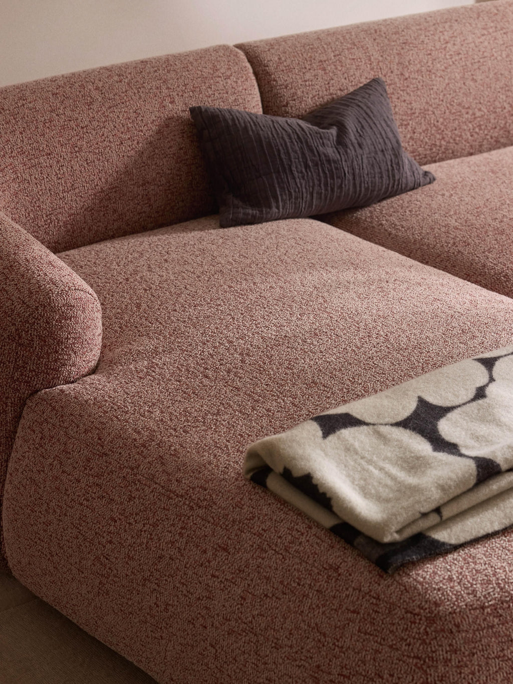 Sofia Bouclé-Chaise-Corner Module — Taupe