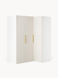 Simone Modular Corner Wardrobe, 165 cm Width, in various sizes — Off-White