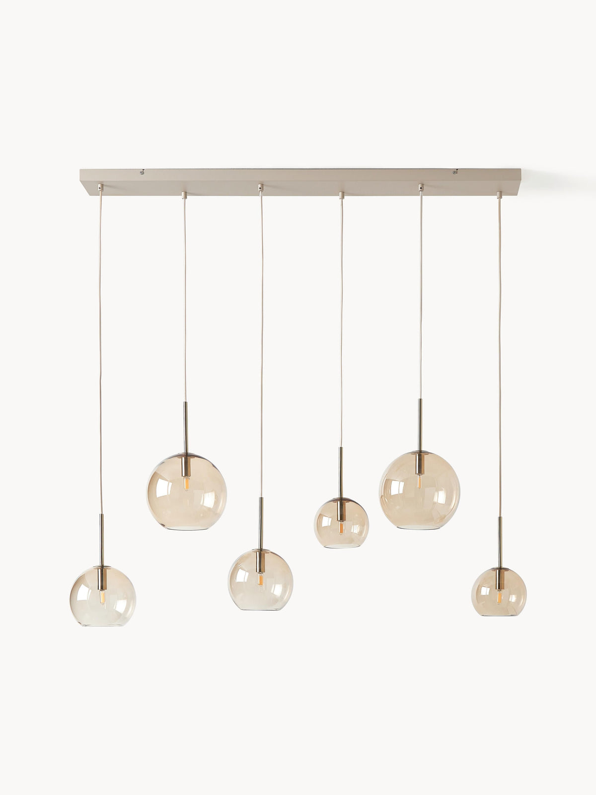 Raquel Large Glass Globe Pendant Light — Ivory