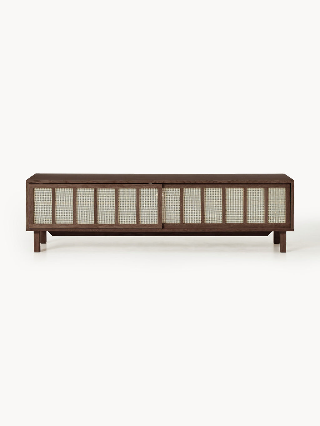Echo TV-Lowboard with Rattan-Fronts — Taupe