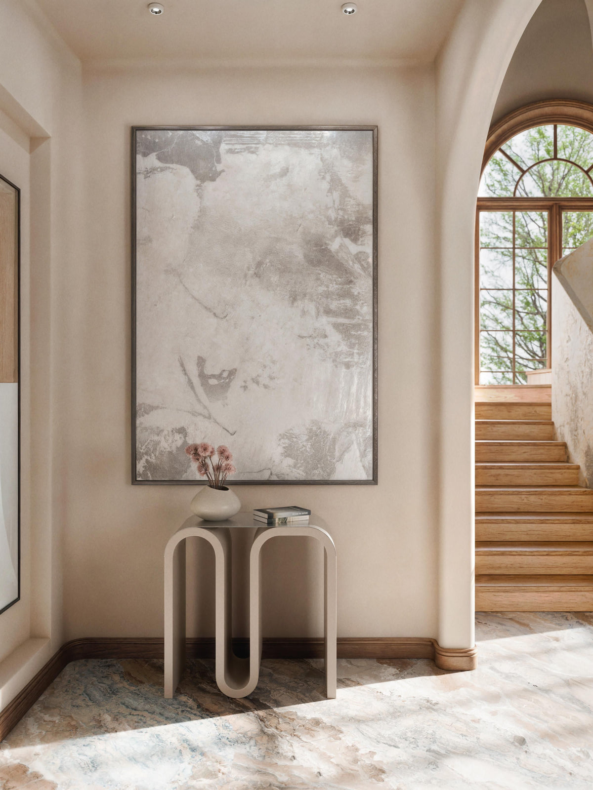 Melek Console Table — Light Grey