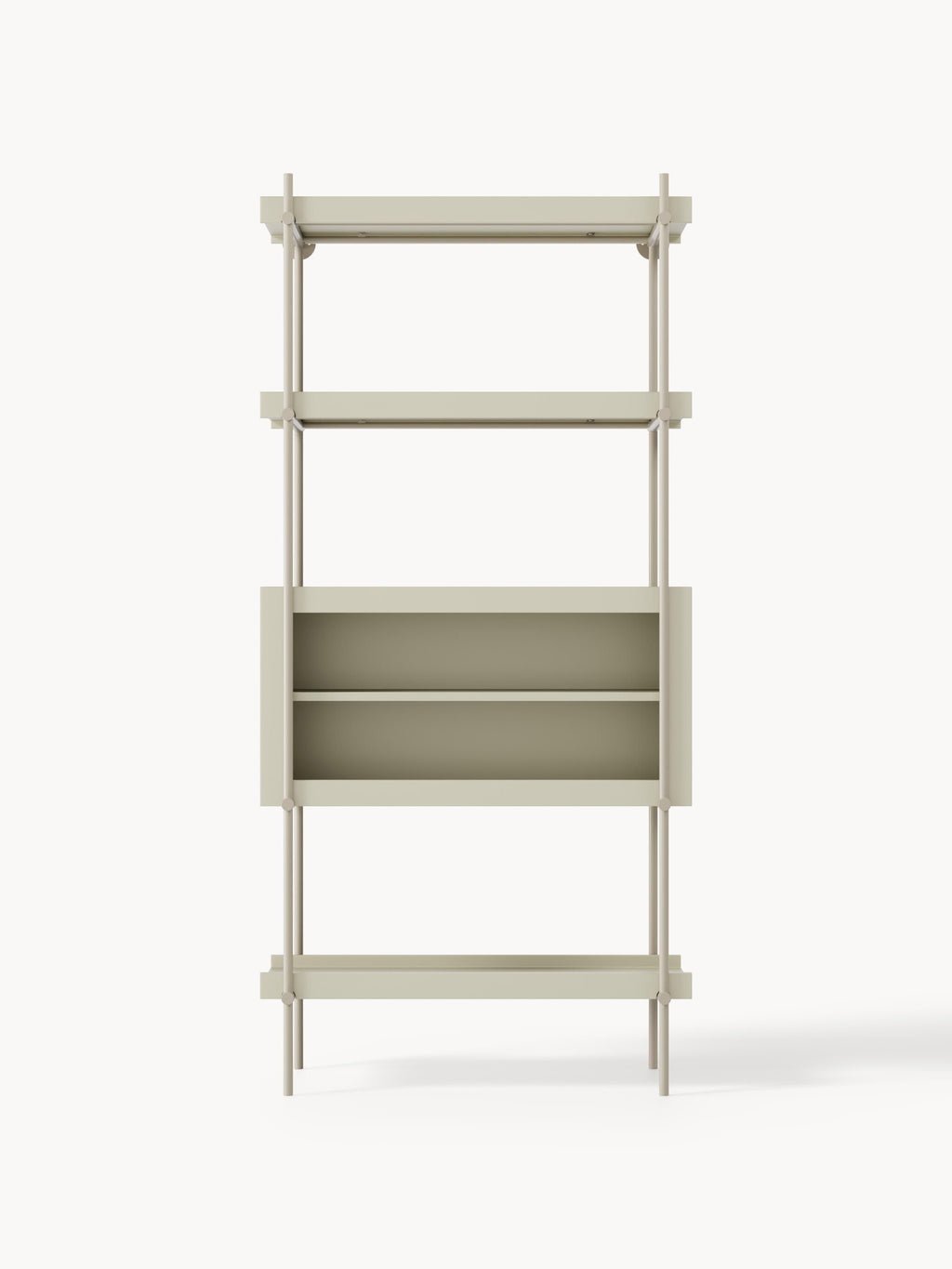 Rio Tall Shelving Unit with Open Storage — Sage