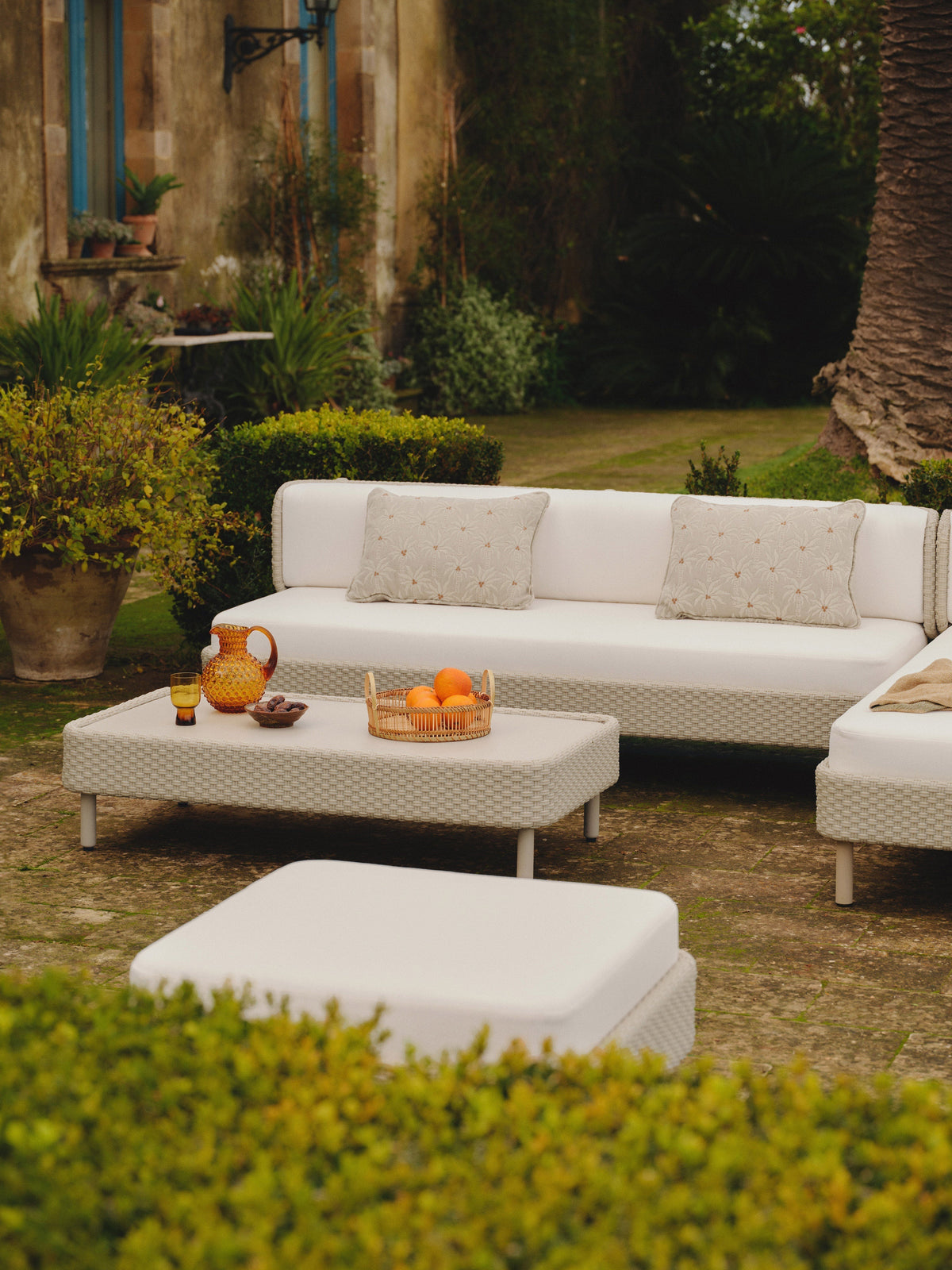 Hani Garden Coffee Table with Protective Cover — Off-White