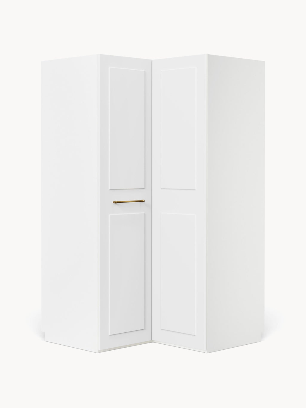 Charlotte Modular Corner Wardrobe, 115 cm Width — Off-White