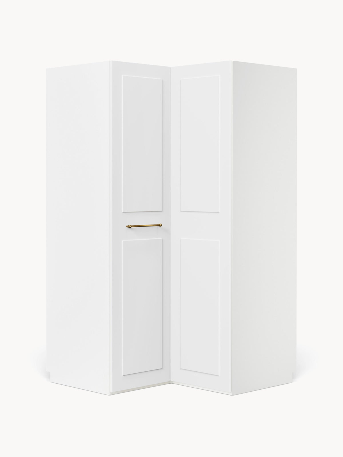 Charlotte Modular Corner Wardrobe, 115 cm Width — Off-White