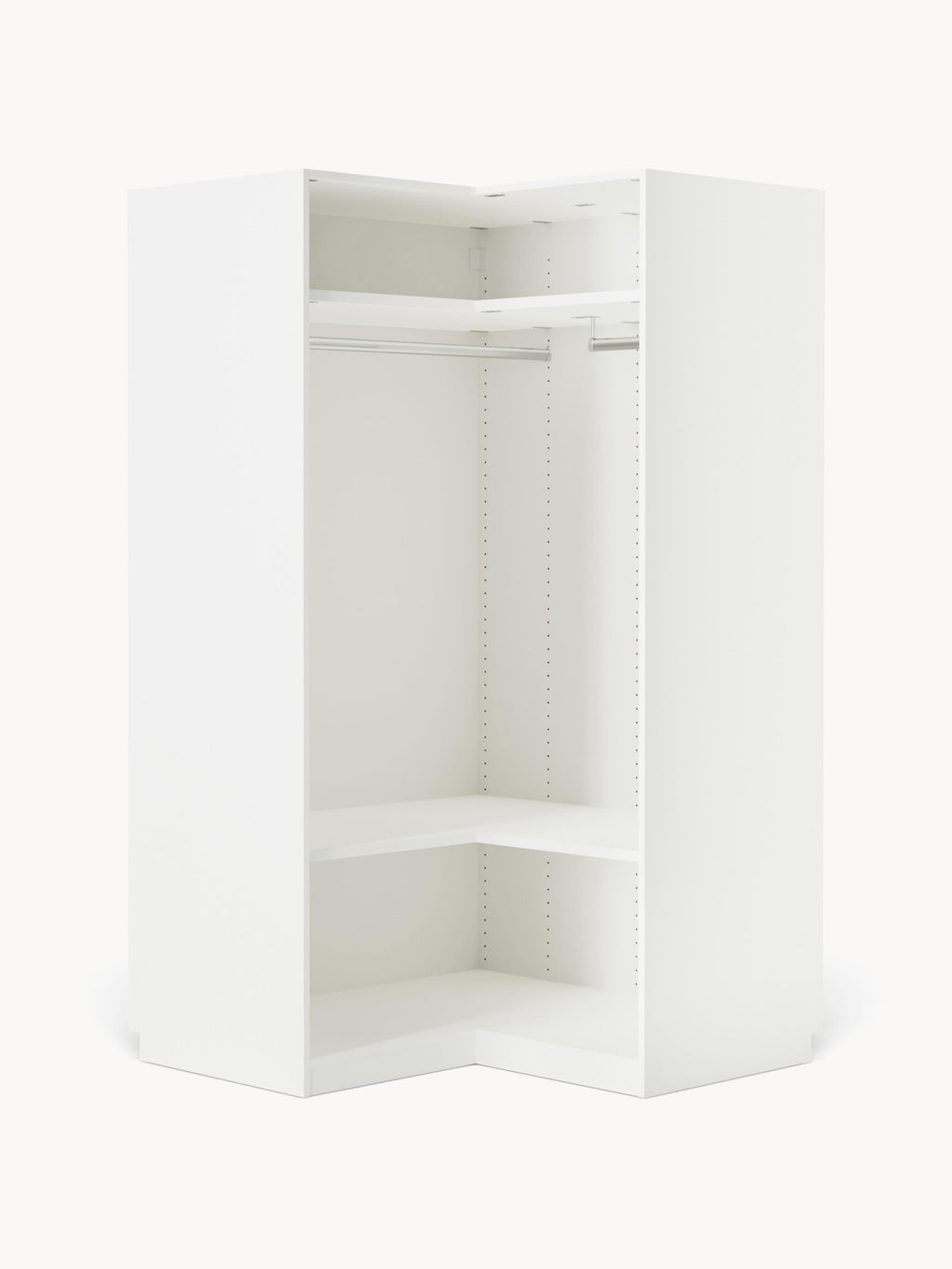 Charlotte Modular Corner Wardrobe, 115 cm Width — Off-White
