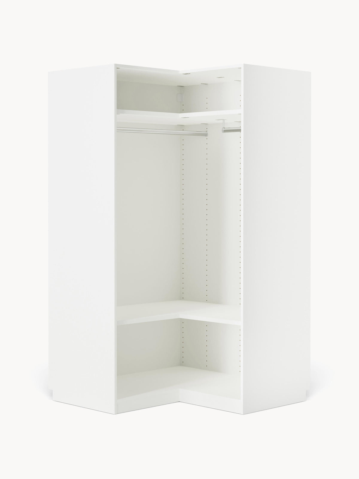Charlotte Modular Corner Wardrobe, 115 cm Width — Off-White
