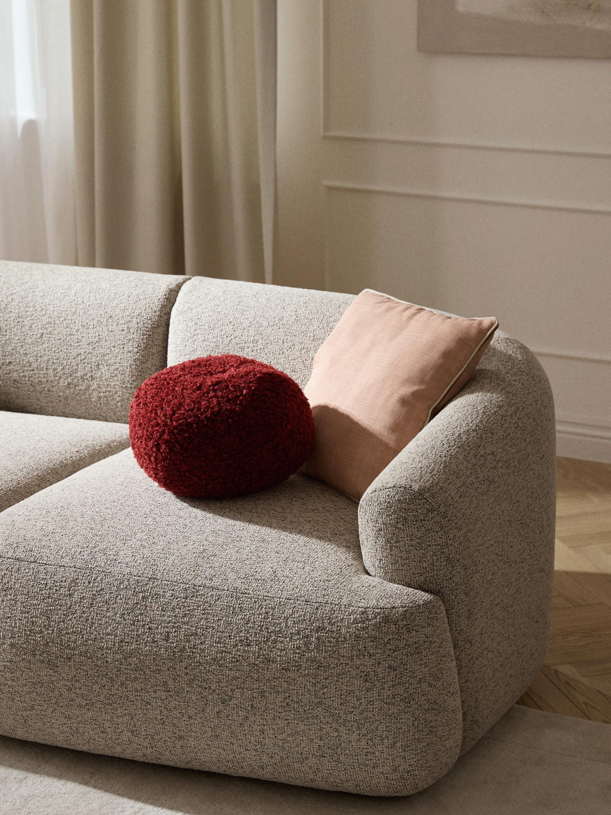 Sofia Bouclé Corner Module — Oatmeal