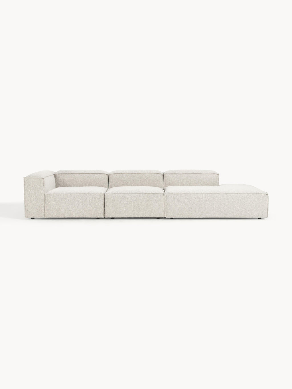 Lennon Modular XL Ottoman in Bouclé — Light Grey