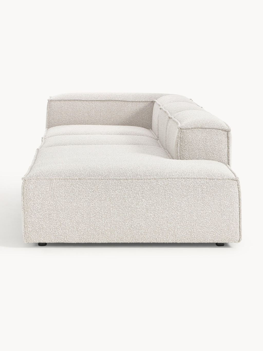 Lennon Modular XL Ottoman in Bouclé — Light Grey