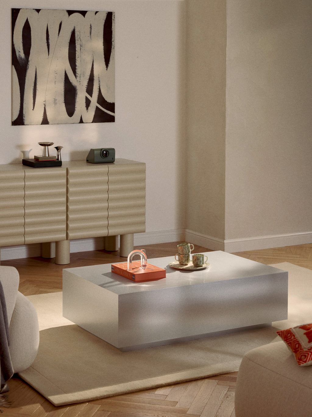 Lesley Coffee Table in Metal-Look