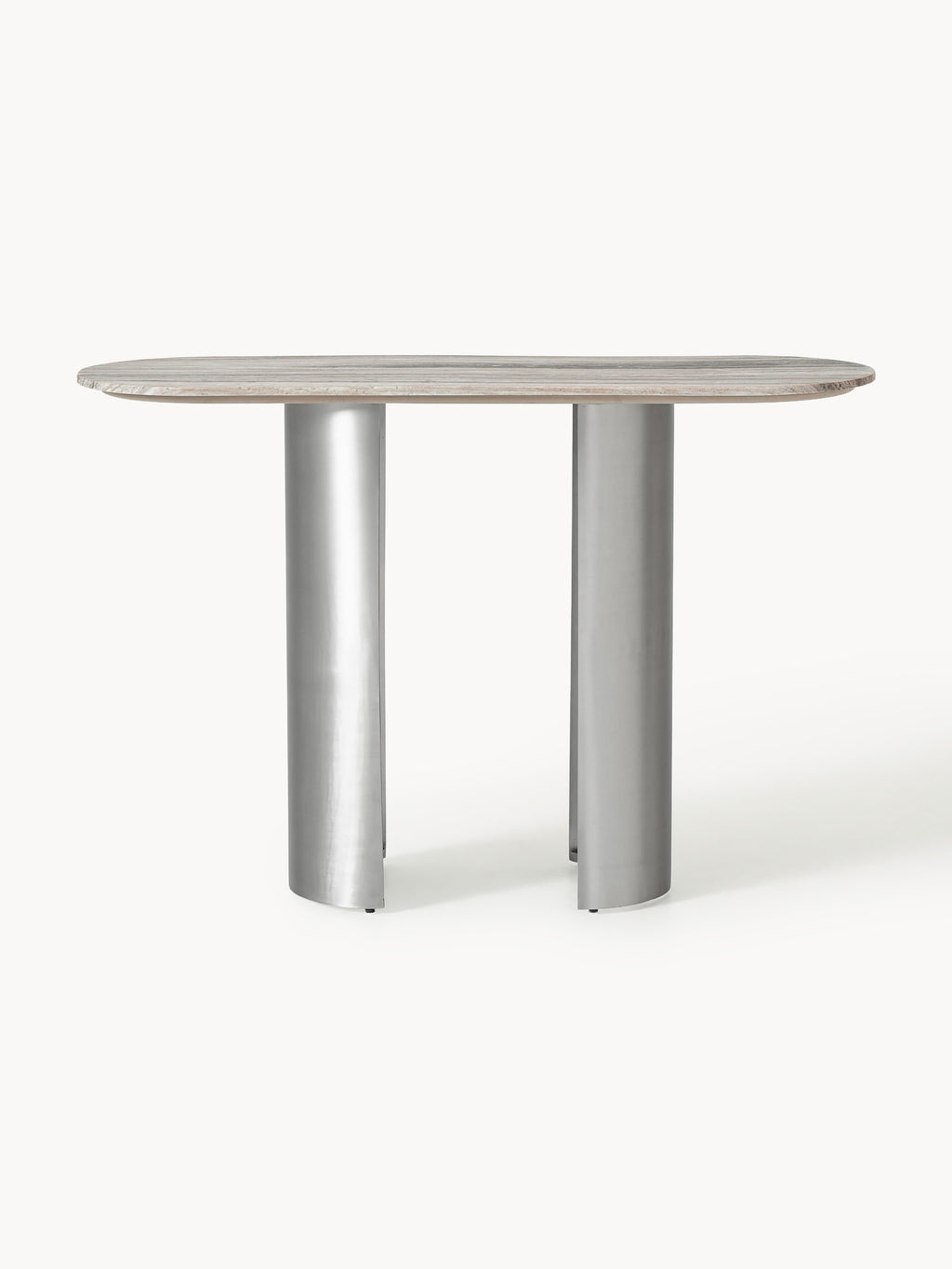 Noam Console Table with Marble Top — Grey